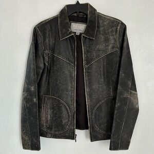 Distressed Wilsons Leather Maxima jacket